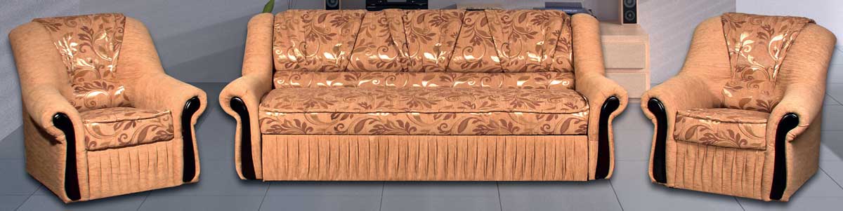 Фото Комплект диван та крісло Лорд, Дельфін 128 x 188 см, 425x96x96 см - SOFINO.UA