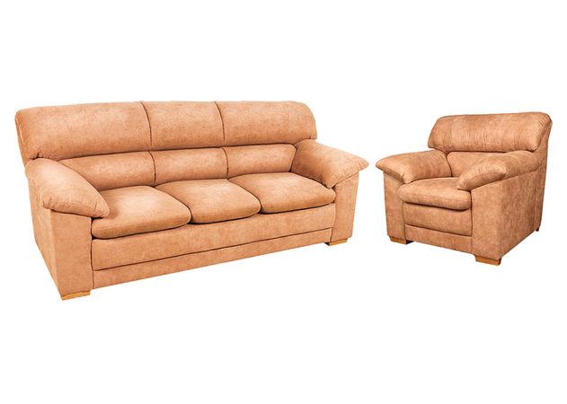 Фото Комплект диван та крісло Ріо | Механізм Седафлекс 136x196 см | 209x105x100 см - SOFINO.UA
