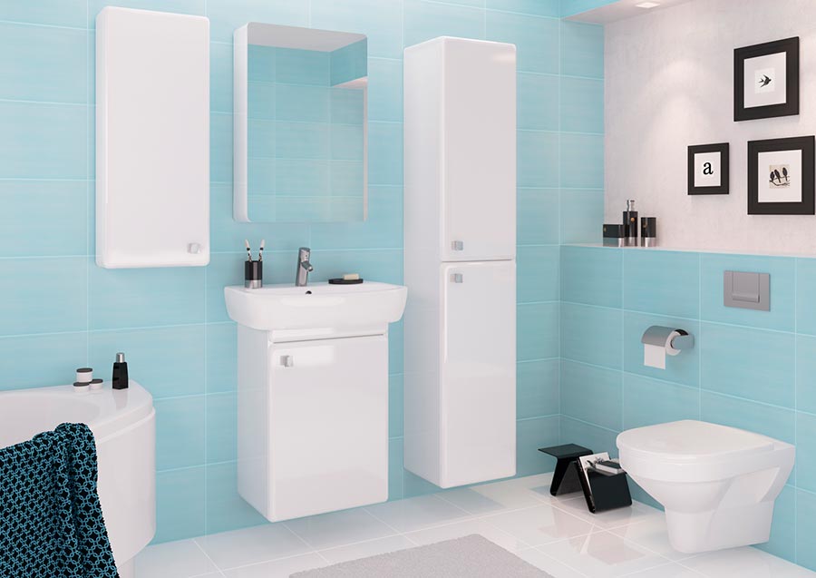 Фото Тумба «Solo 55» с умывальником Facile 55 41,2*65 CR Cersanit - sofino.ua