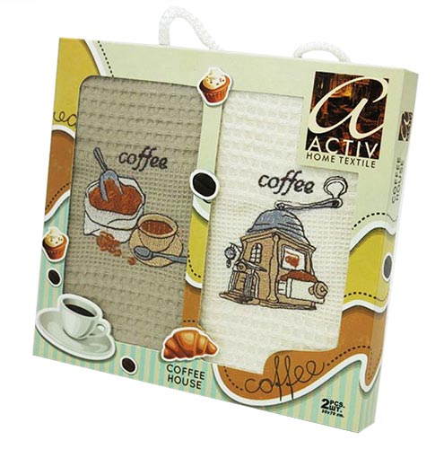 Фото Набор полотенец Activ Coffee 2х50*70 ОДП - sofino.ua Фото Набор полотенец Activ Coffee 2х50*70 ОДП - sofino.ua