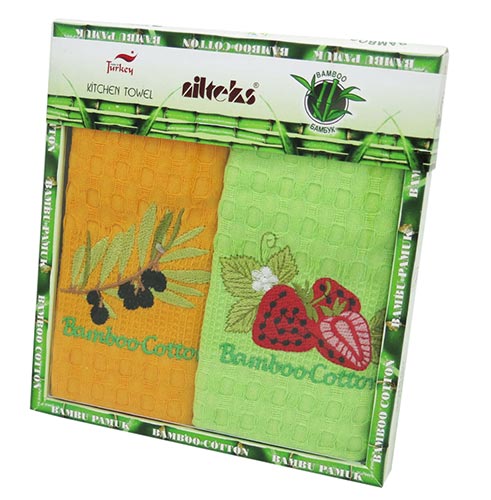 Фото Набор полотенец Nilteks Bamboo-Cotton Fruits 3 2х40*60 ОДП - sofino.ua Фото Набор полотенец Nilteks Bamboo-Cotton Fruits 3 2х40*60 ОДП - sofino.ua