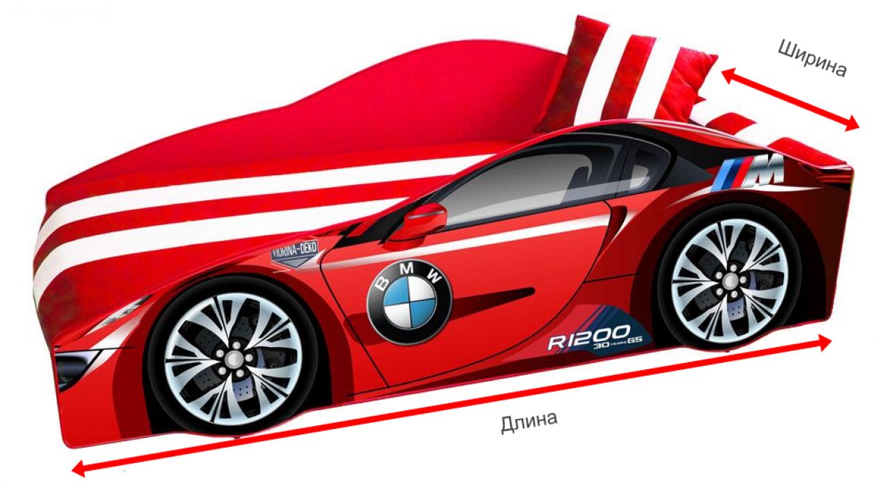 Фото 3 Кровать детская «Элит Е-1 | BMW Red» 70*150 | Код товара: 399185 - SOFINO.UA