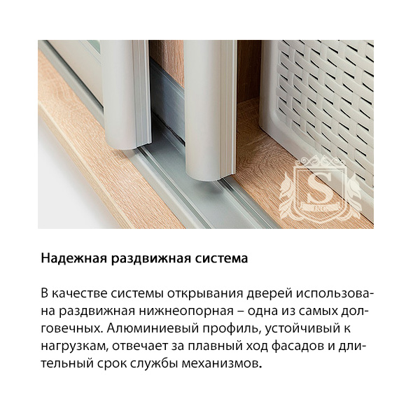 Фото 4 Шкаф купе 2 двери | Alu | ДСП + Фотопечать | размер 900*450*2200 | Артикул: 405462 - SOFINO.UA