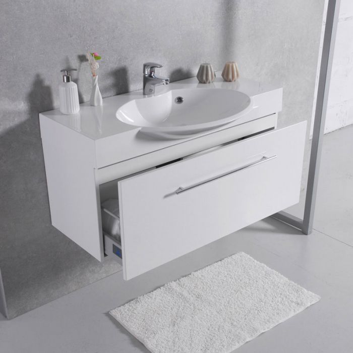 Фото Тумба с умывальником «Sumatra 980» Fancy Marble - sofino.ua