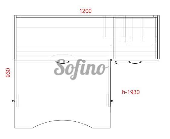 Фото Компьютерный стол БЮРО Б-3 «Престиж» меламин Tisa mebel - sofino.ua