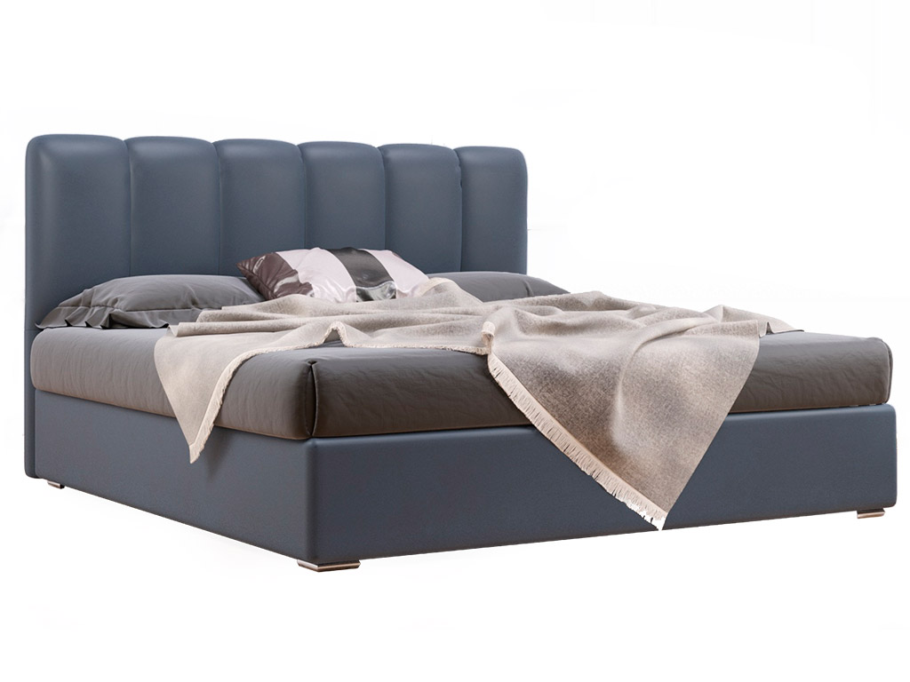Ліжко мяке з ламелями (крок 6 см) • Олімп • 140х200