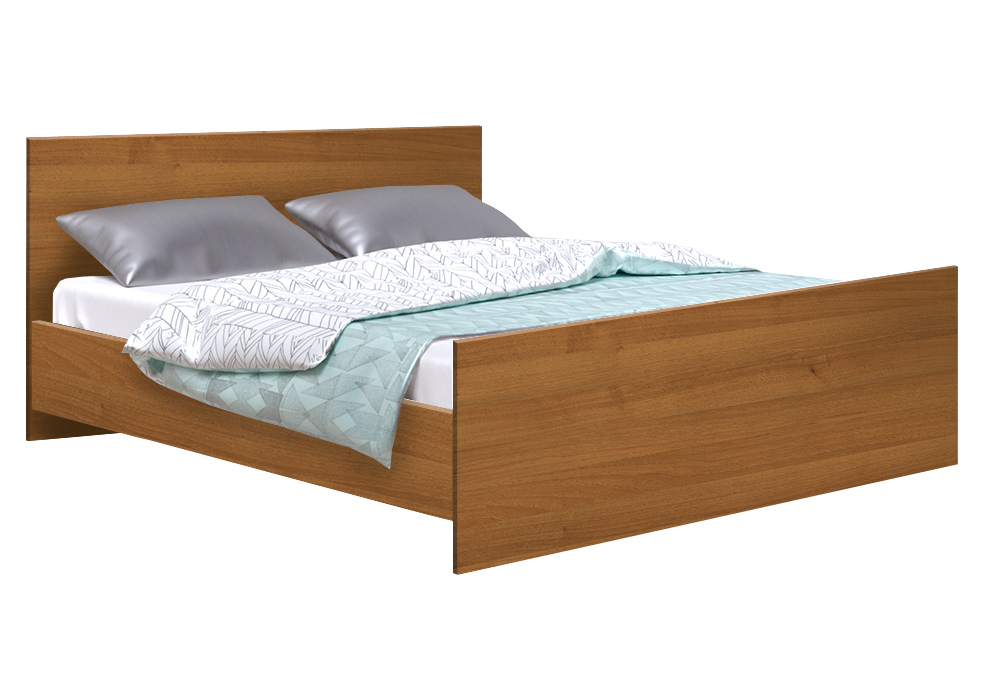 Кровать двуспальная Софино №1 | Прямая | Орех лесной | 180x200