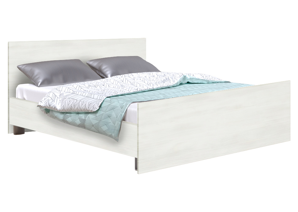 Кровать двуспальная Софино №3 | Прямая | Белое дерево | 140x200
