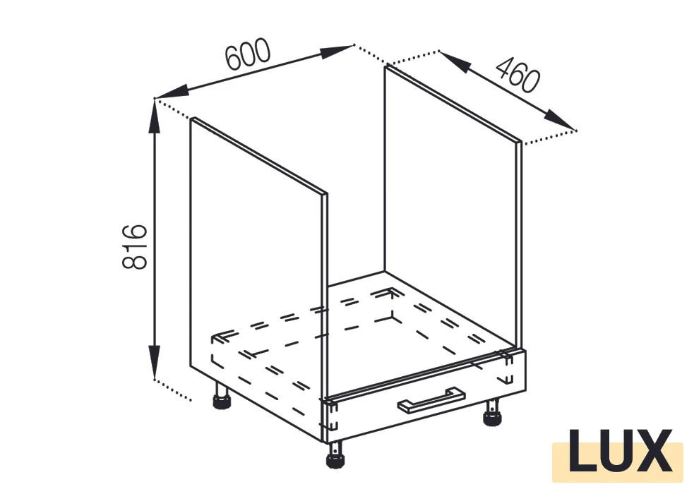 Ariel. Модуль Н 60 Пл • LUX • МДФ категорія №02