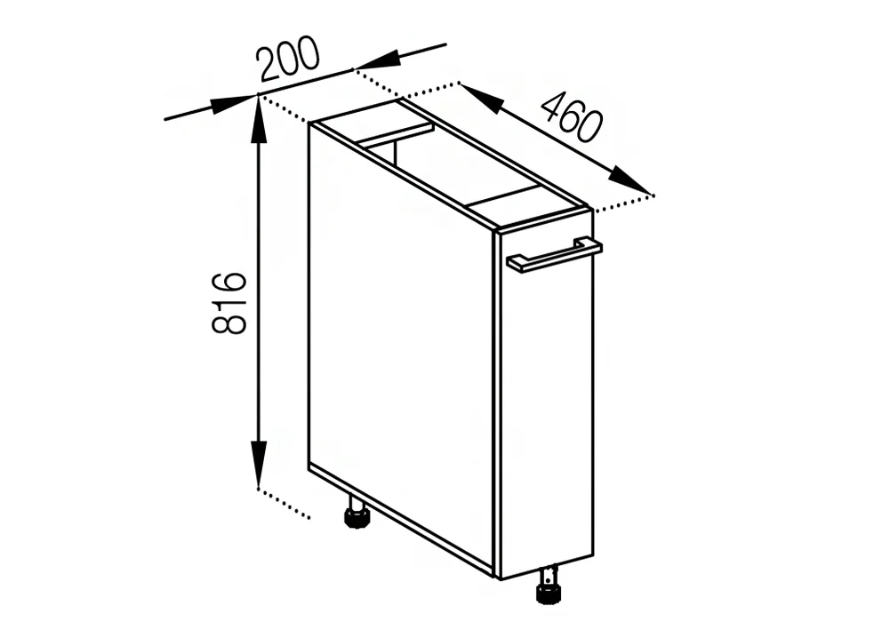 Ariel. Модуль Н 20 карго • МДФ категорія №02