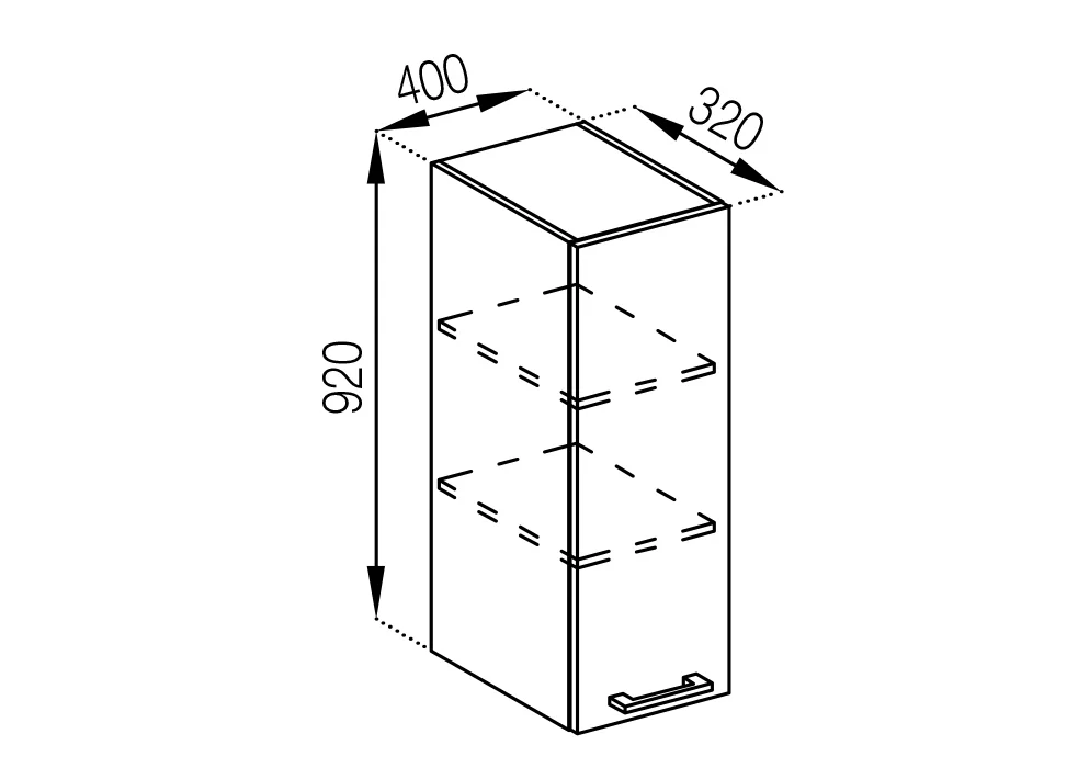 Ariel. Модуль В 40 (h-920) • МДФ категория №03