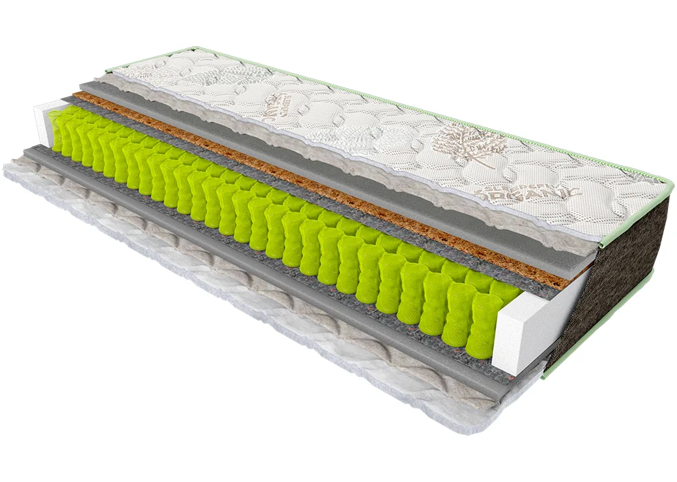 Матраc пружинный Sleep&Fly Organic Verso 140x200x22 см / 2в1 умеренно-жесткий + жесткий (1137271)