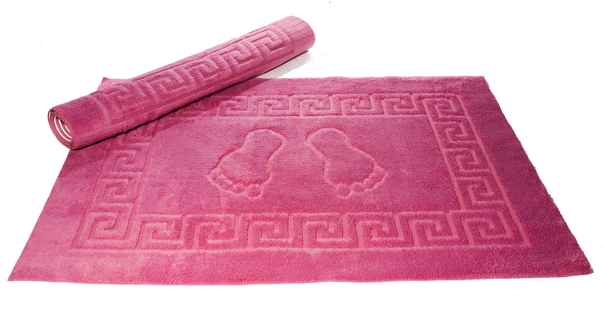 Коврик на резиновой основе 50*75 темно-розовый