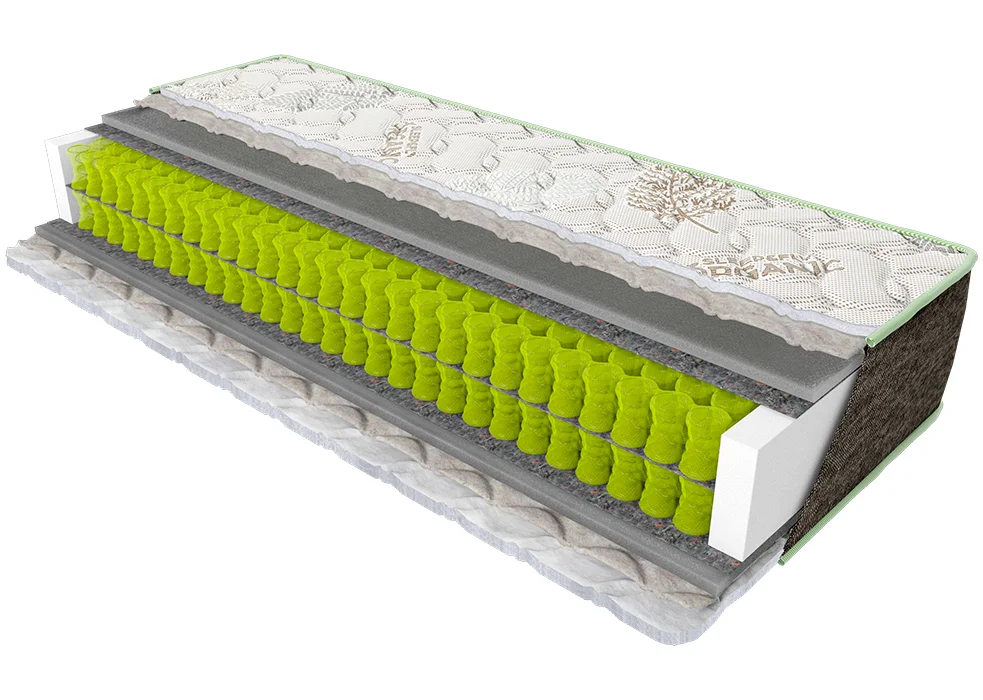 Матрац пружинний Sleep&Fly Organic Delta 150x190x30 см / жорсткий (2750832)