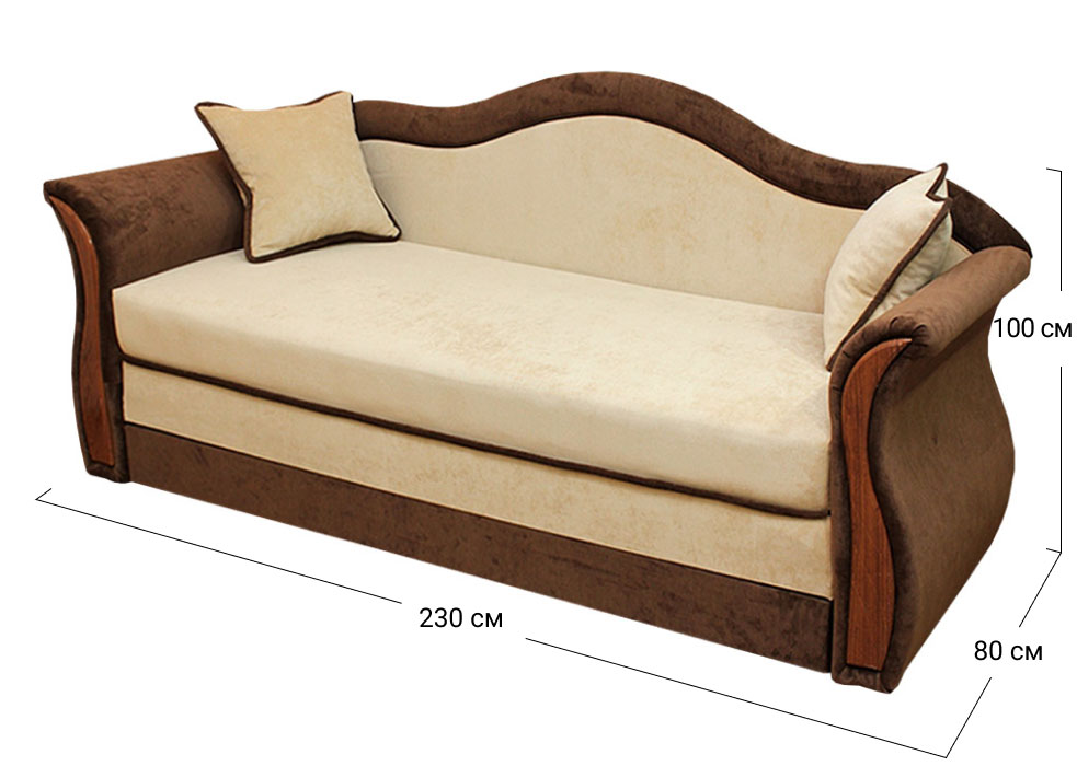 Диван-ліжко прямий Софа 2 | Механізм Софа 148x190 см | 230x80x100 см