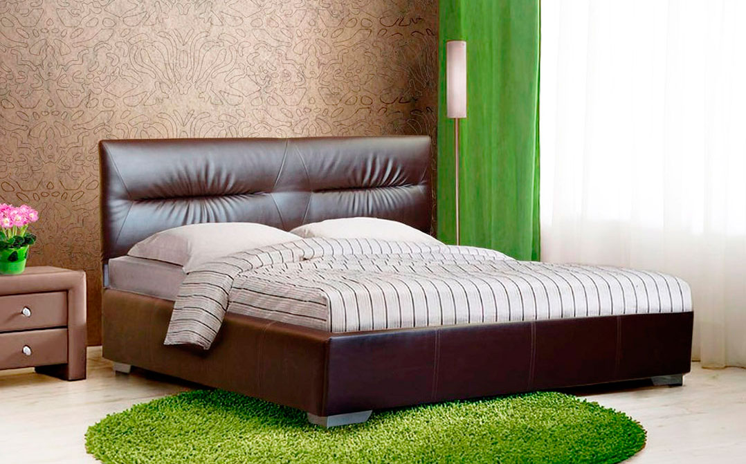 Ліжко мяке з ламелями (крок 6 см) • Камелія • 180х190 