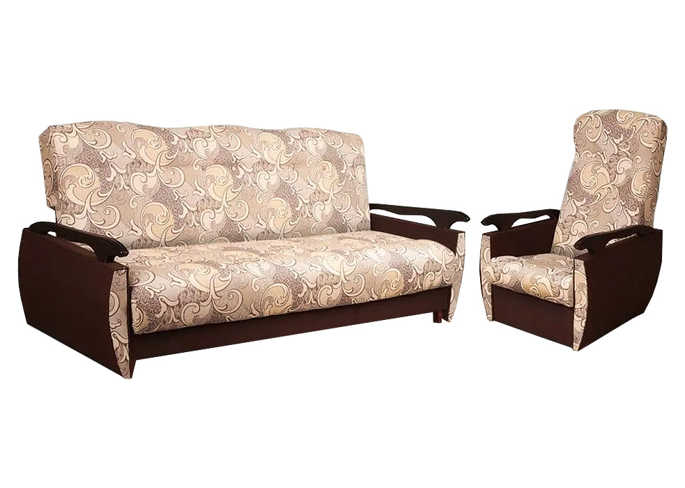 Комплект диван та крісло Оскар | Механізм Книжка 124x191 см | 232x93x108 см