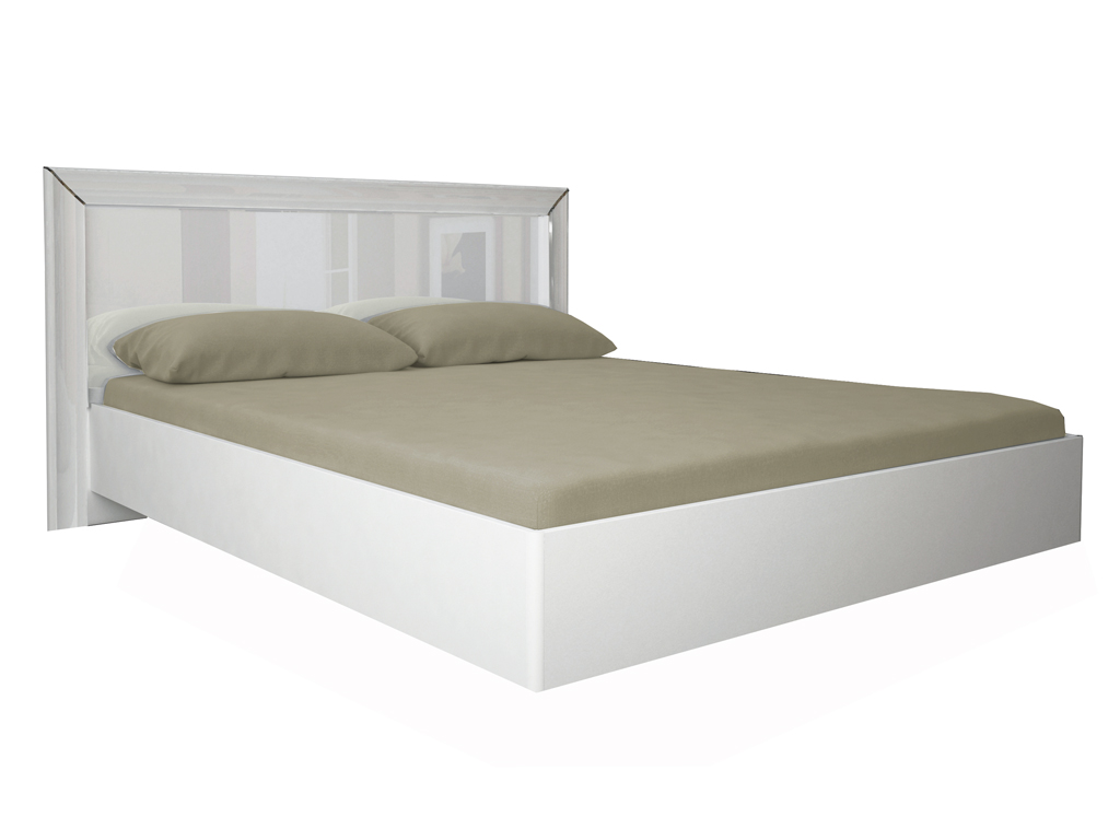 Ліжко Міромарк «Белла» 160х200 (Без ламелей) Глянець білий