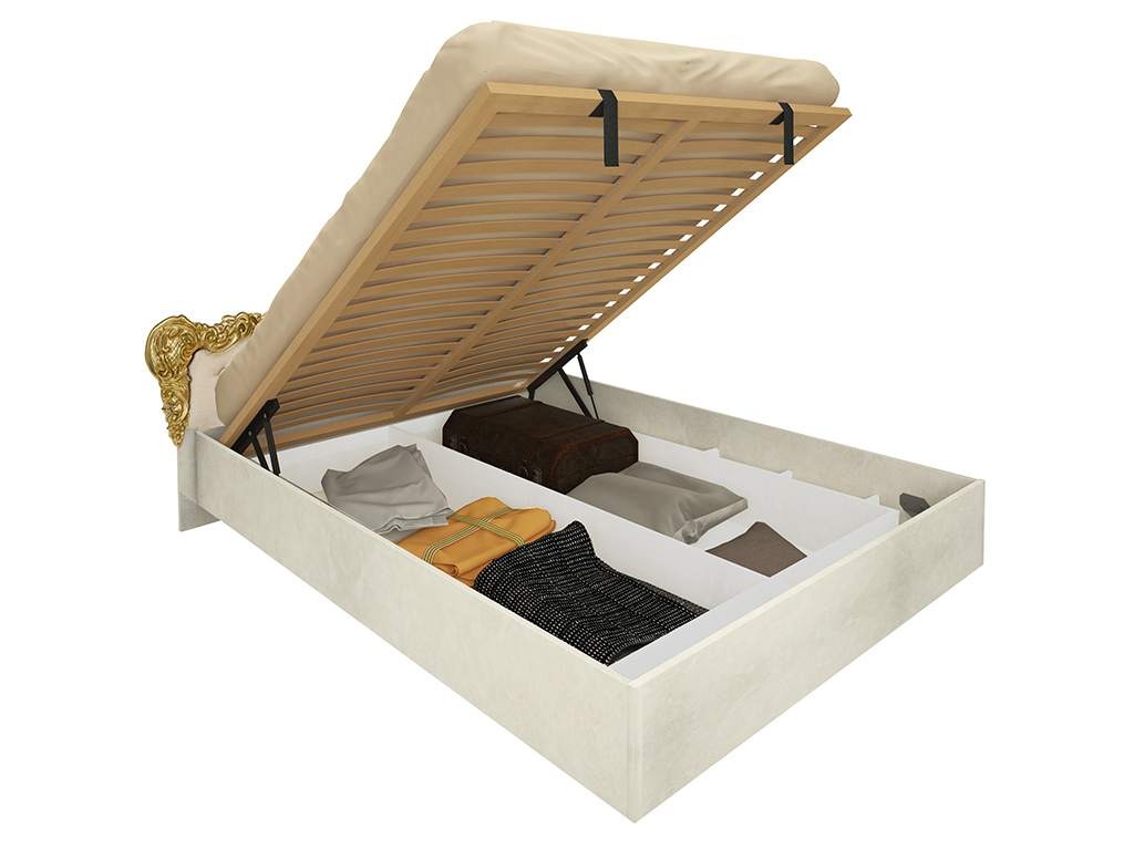 Ліжко Міромарк «Дженніфер (М)» 180х200 (З механізмом ламелі крок 6,5 см) Радіка беж