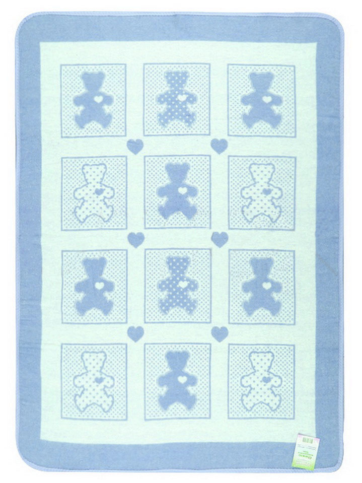 Одеяло детское «Барни» 100*140 | голубое