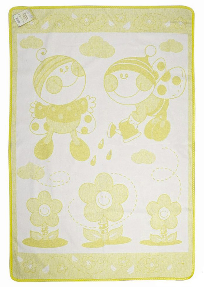 Одеяло детское «Букашка» 100*140 | желтое
