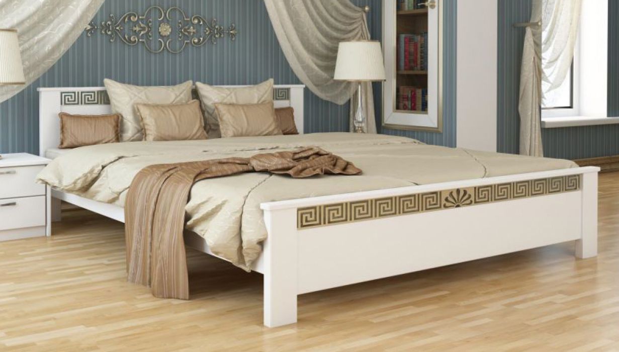Кровать «Афина» массив | 107 белый | 160*200