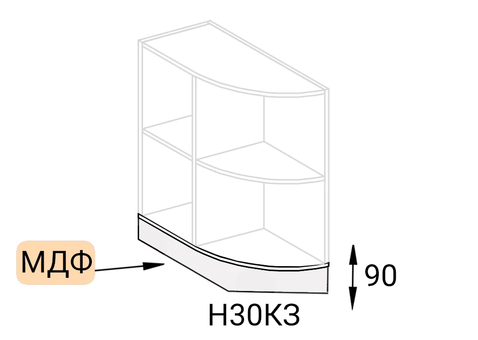 Ariel. Плінтус Н КЗЗ • МДФ