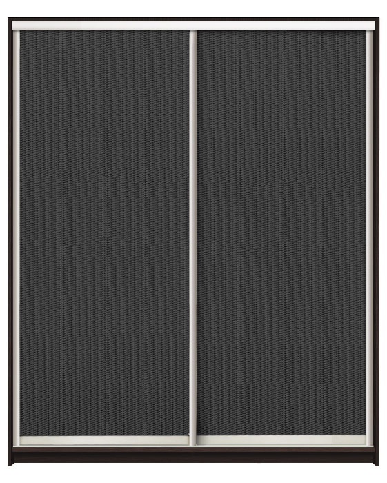 Шкаф купе двухдверный Стандарт AL с фасадами Ротанг • 120x60x240 см