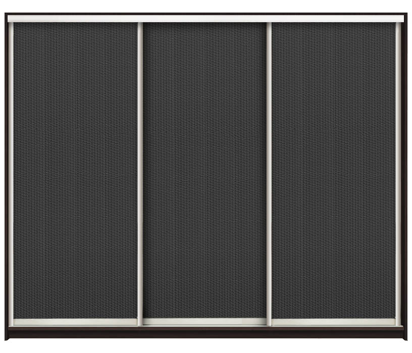 Шкаф купе трехдверный Стандарт AL с фасадами из Ротанга • 200x45x220 см