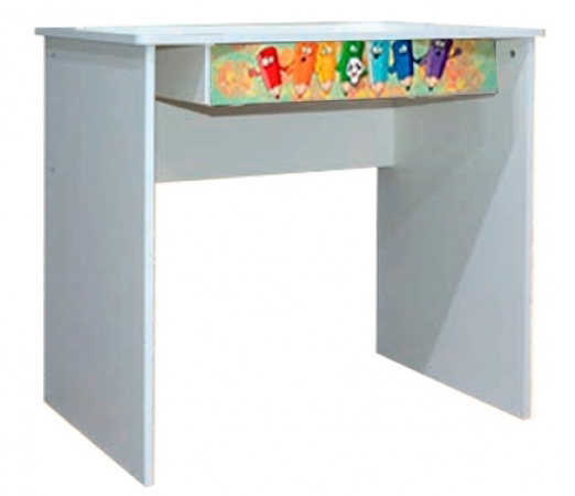Письмовий стіл Алфавіт Світ Меблів • 80х57х75 • Білий + Художній друк