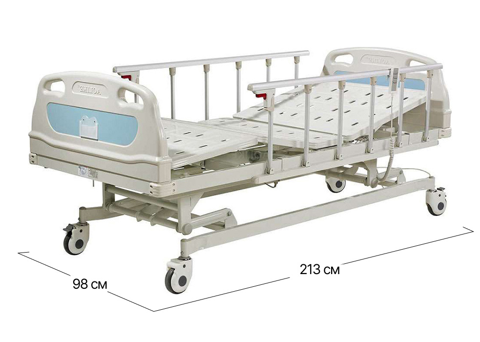 Медичне ліжко з електрокеруванням та регулюванням висоти чотирисекційне OSD-B02P | 84x194 см