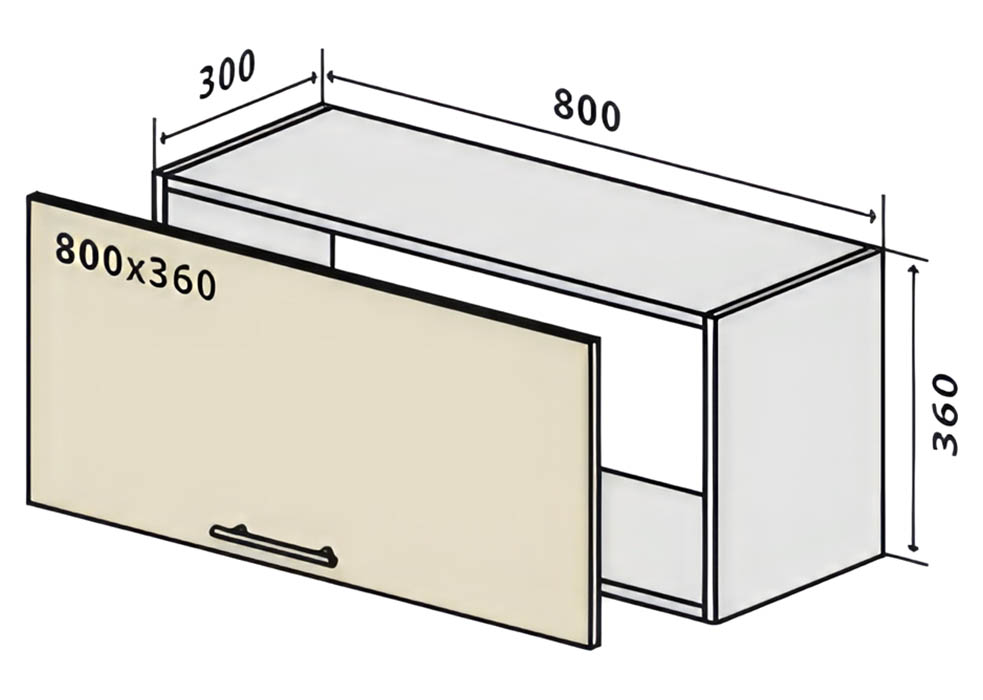 Модуль кухонний №11 В Люкс • 800х300х360