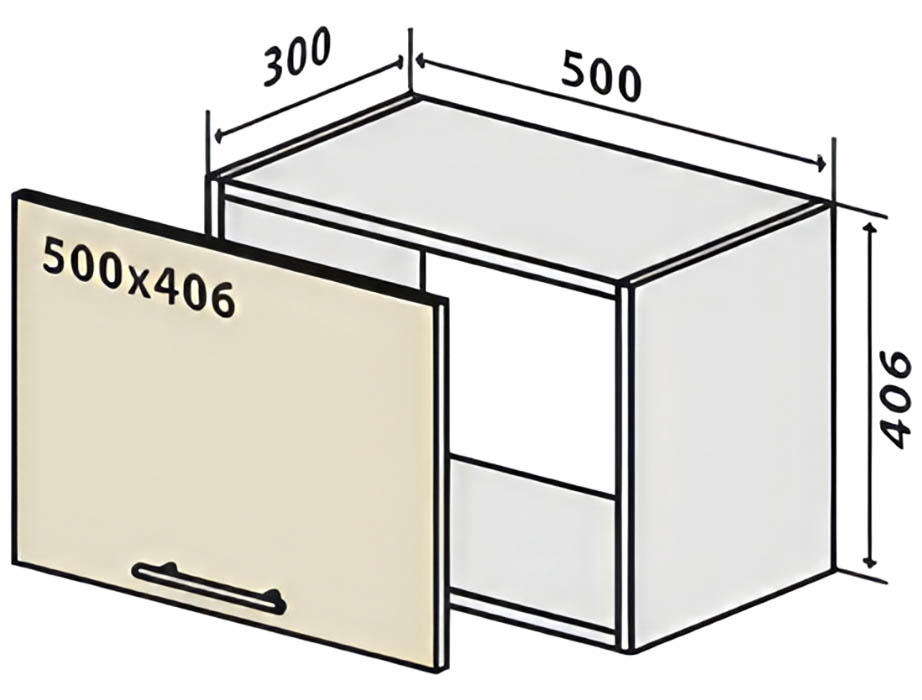 Модуль кухонный №12 В Люкс • 500х300х406
