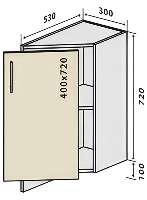 Модуль кухонний №37 НК Люкс • 300х530х820