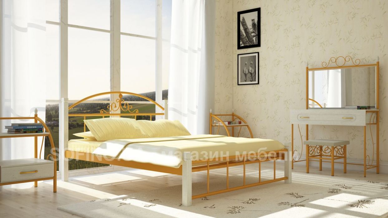Кровать «Кассандра деревянные ножки» 140*190 | Белые ножки