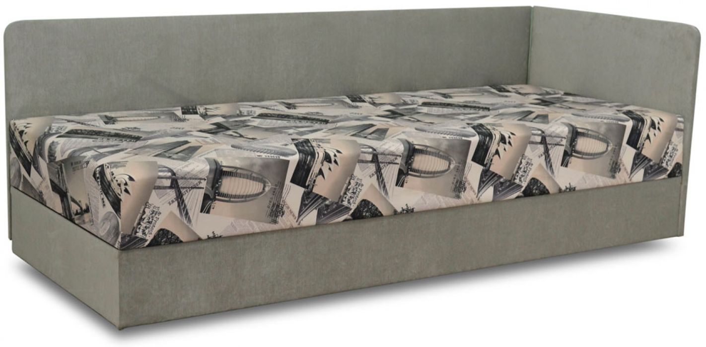 Кровать детская «Болеро» с матрасом | мебельная ткань 80*200