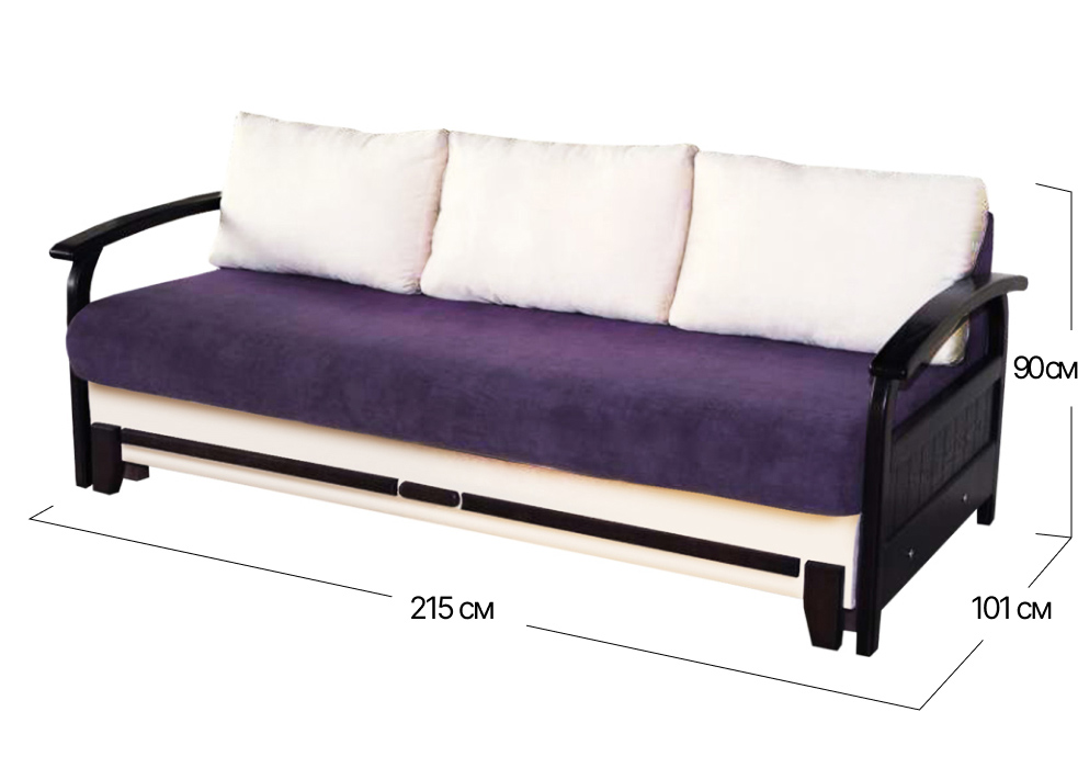 Диван-ліжко прямий Арізона | Механізм Пума 153x200 см | 215x101x90 см