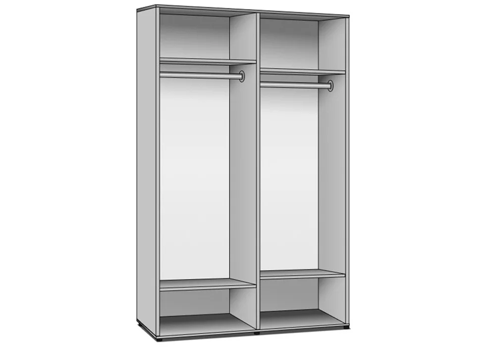 Корпус шкафа на 2 двери • 1850x550x2750 см • Classic №02