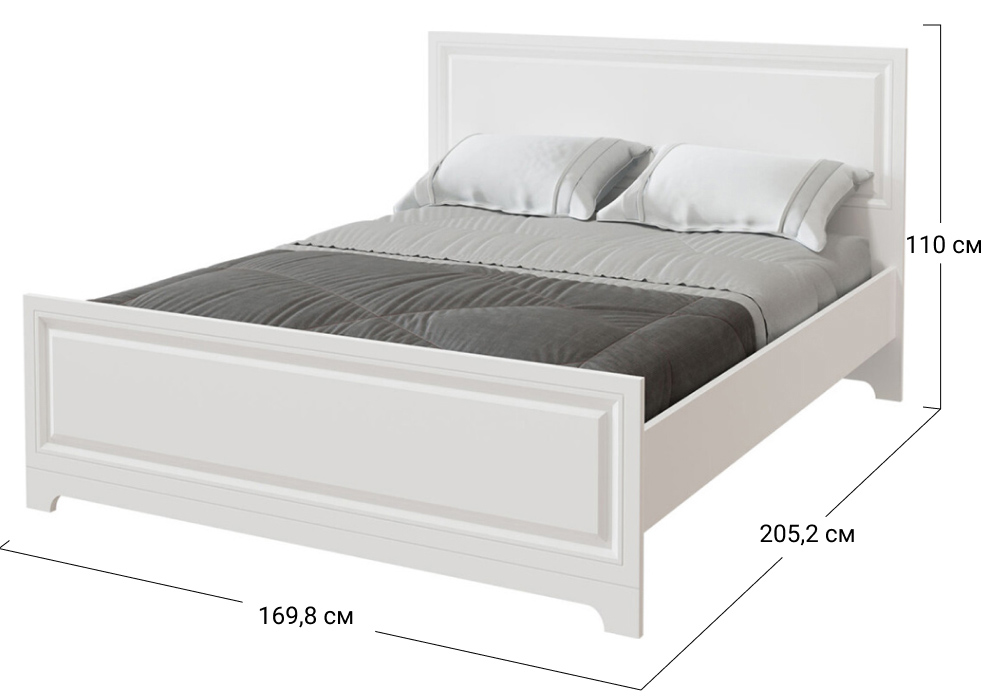 Ліжко двоспальне Мадрид VIP-master | Спальне місце 160x200