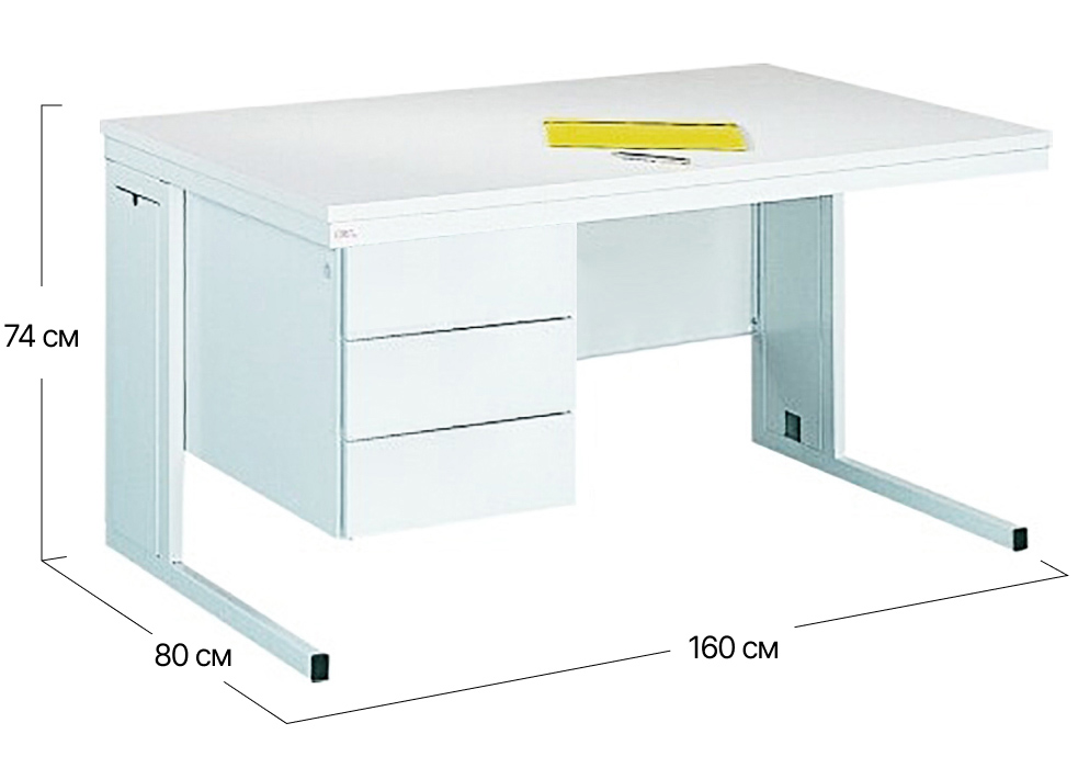 Стол для врача Софино модель 2429 | 160x80x74 см (ДxШxВ)