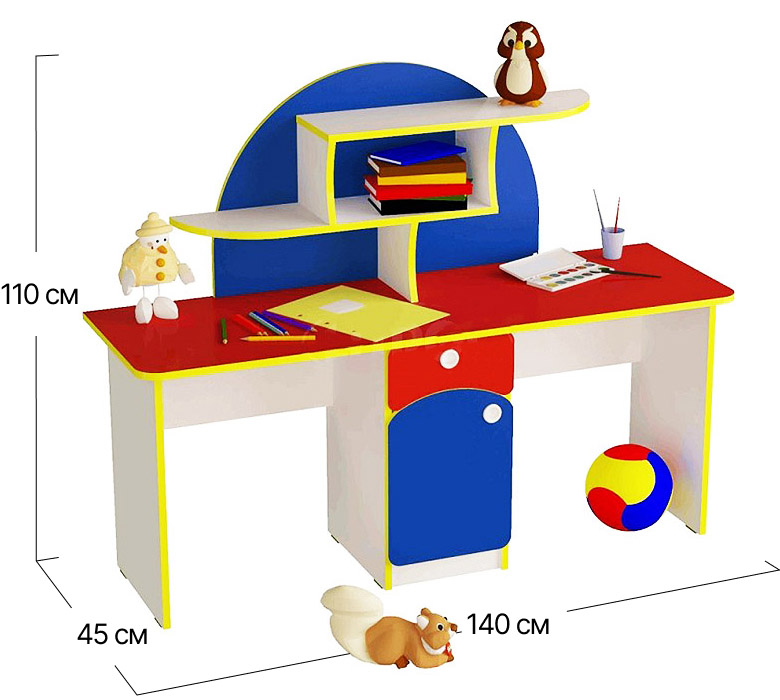 Столик для изобразительного искусства Софино модель 2726 | 140x45x110 см (ДxШxВ)