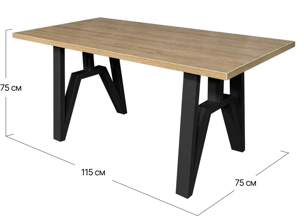 Стол обеденный Прайм Metall-Design | 115x75x75