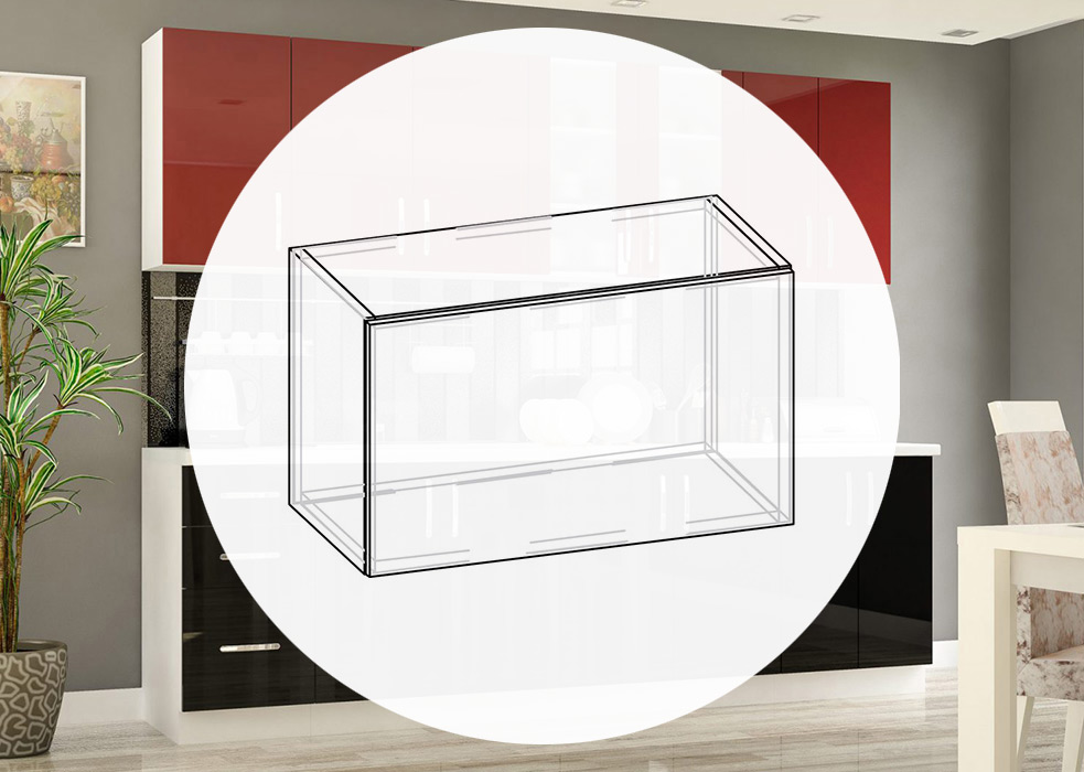 Кухня Гамма (лак) Мебель-Сервис | Модуль Окап 60