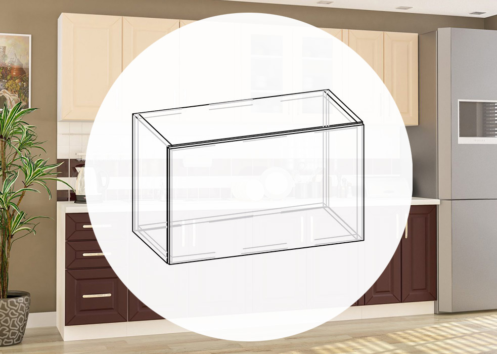 Кухня Гамма (мат) Мебель-Сервис | Модуль Окап 60