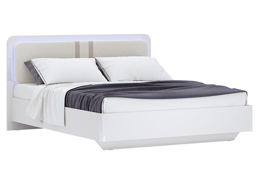 Кровать Bellagio 160x200 см (без ламелей) • Глянец Белый • BD-36-WB