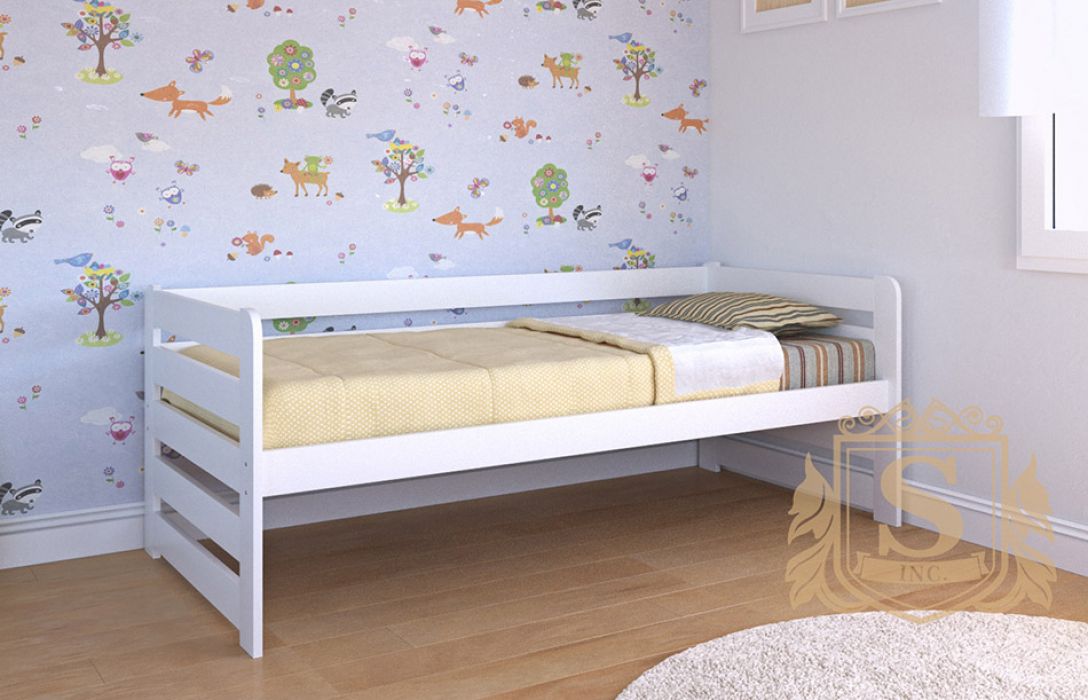 Кровать белая детская «Летти» без опций | 80*190