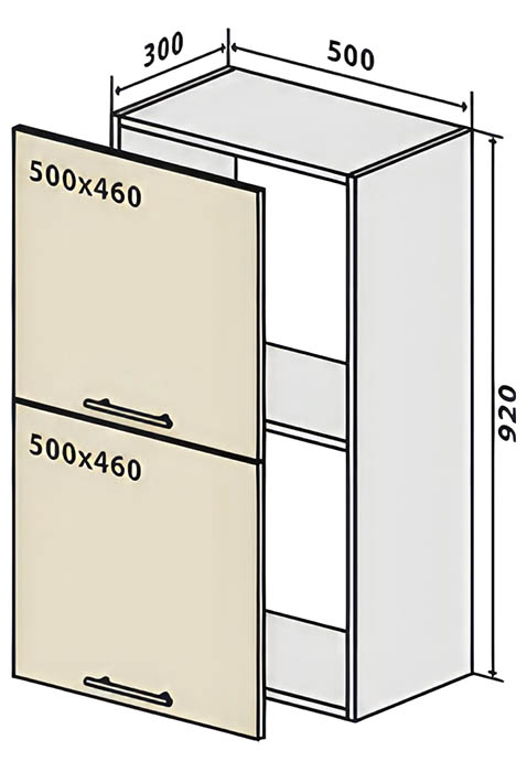 Модуль кухонний №59 В Люкс • 500х300х920