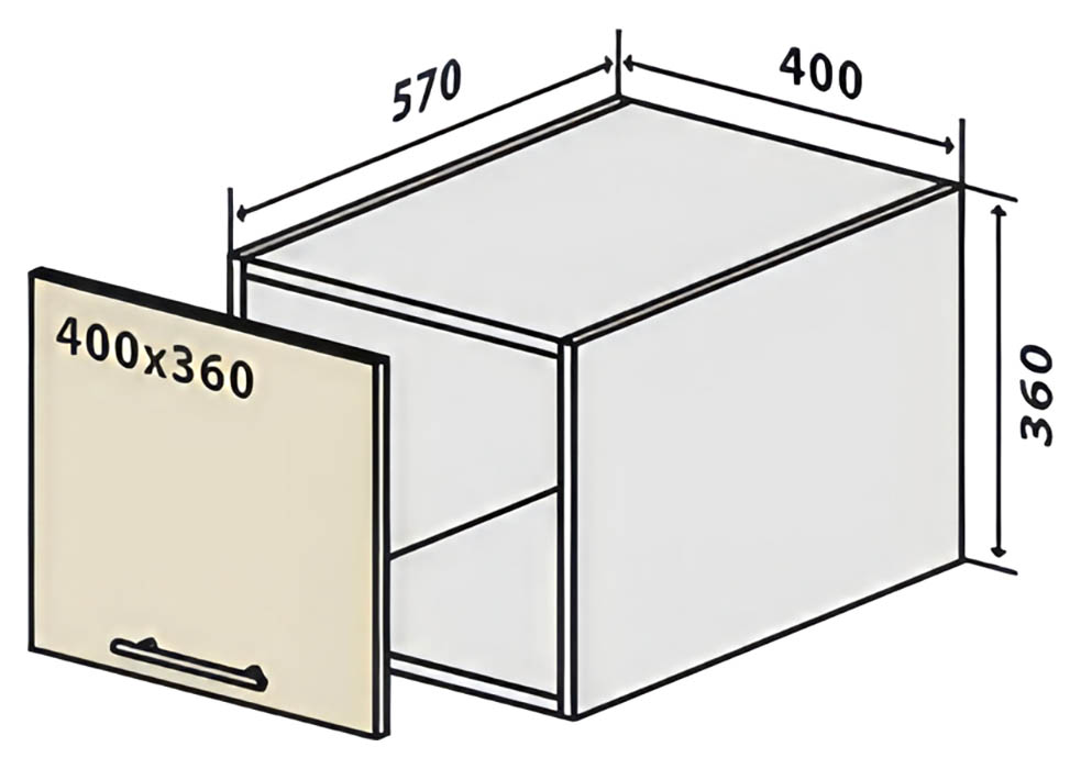 Модуль кухонний №65 ВА Люкс • 400х570х360
