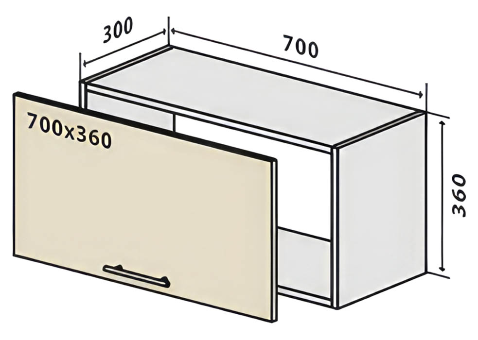 Модуль кухонний №84 В Люкс • 700х300х360