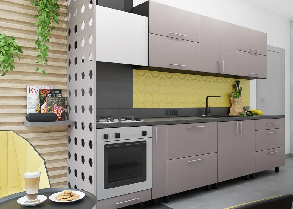 Кухня матова Moda МДФ з покриттям «Soft-Touch» • Варіант дизайну №02
